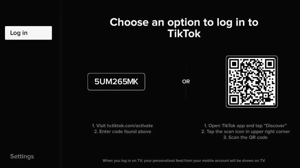 How to Activate TikTok QR Code and Watch on TV