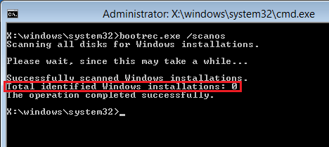 total identified windows installations 0