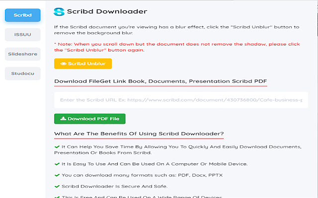 Scribd Downloader Chrome Extensions